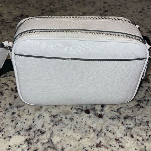 Karl Lagerfeld Maybelle Crossbody Bag Double Zip White With Pins Pouch NWT $228 - Picture 5 of 7